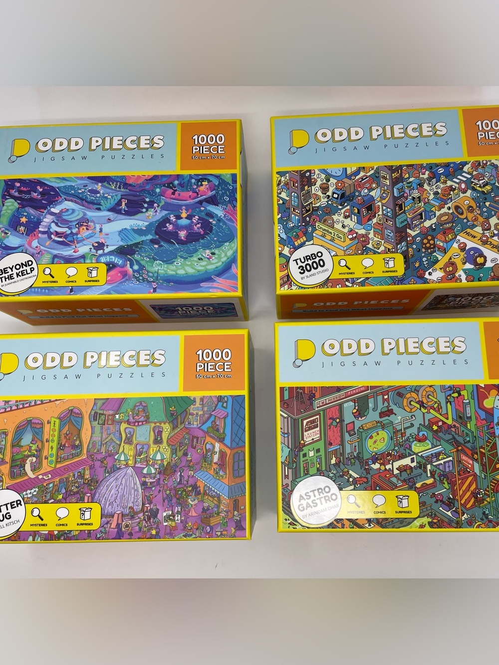 Four 1000-Piece Jigsaw Puzzles